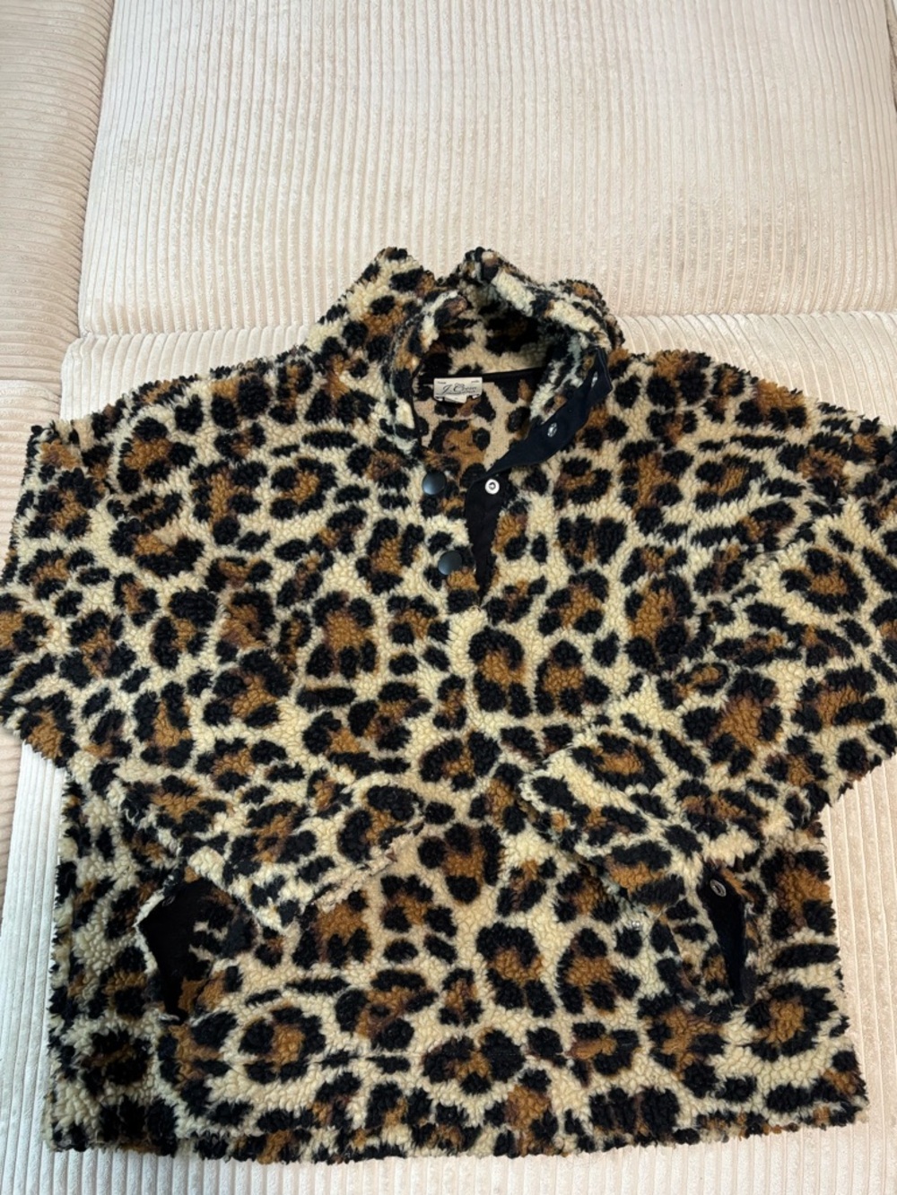 JCREW Vintage Fleece in Cheetah Print
